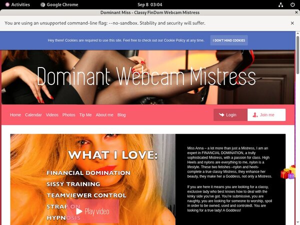 Dominant Miss - Classy FinDom Webcam Mistress Accs