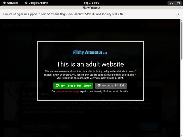 Filthy Amateur Kennwort
