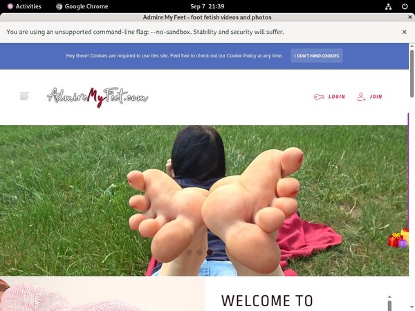 Free Admiremyfeet Trial Account