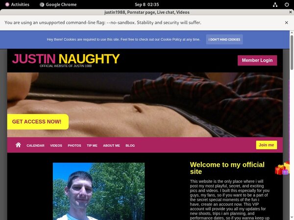 Justin1988.modelcentro.com Working Account
