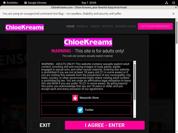 Kreams Chloe Password