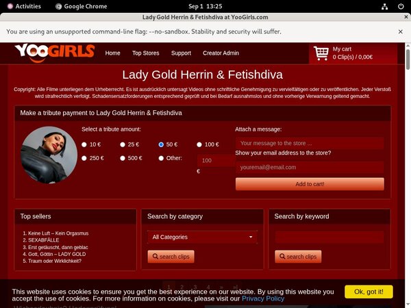 LadyGoldFetishdiva Discount Today