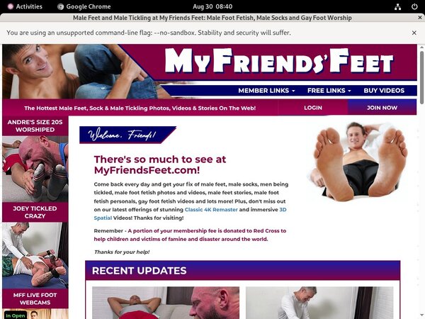 My Friends Feet Mobile Account