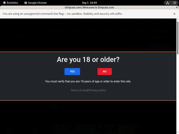 New GirlyCast.com Account