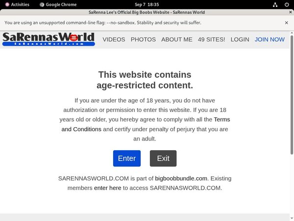 Sarennasworld.com Vxsbill Page