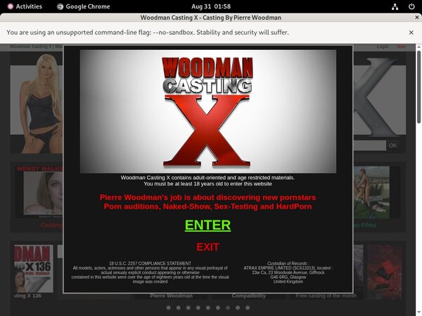 Woodmancastingx.com Ad