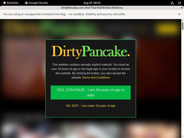 Dirtypancake.com Hacked Account